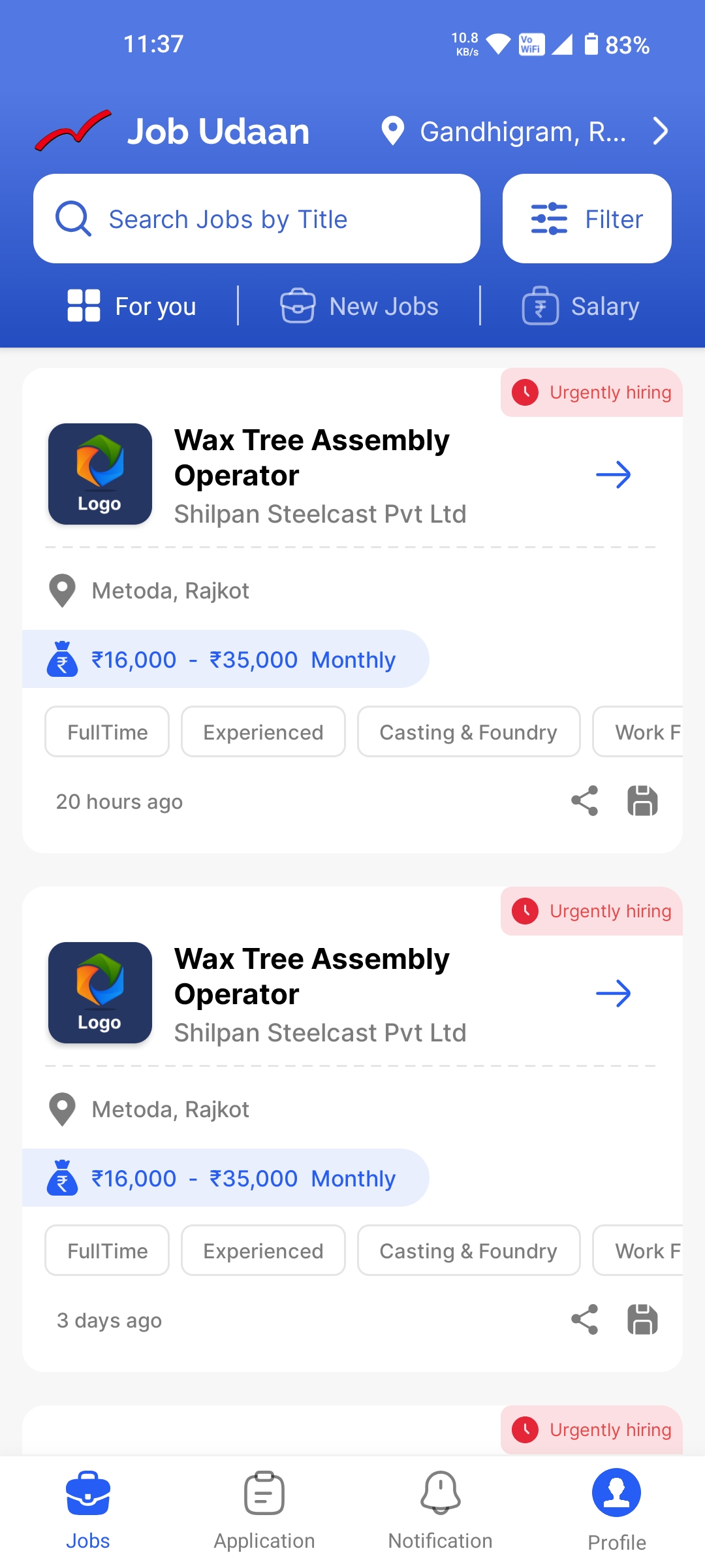 Udaan Desktop Dashboard